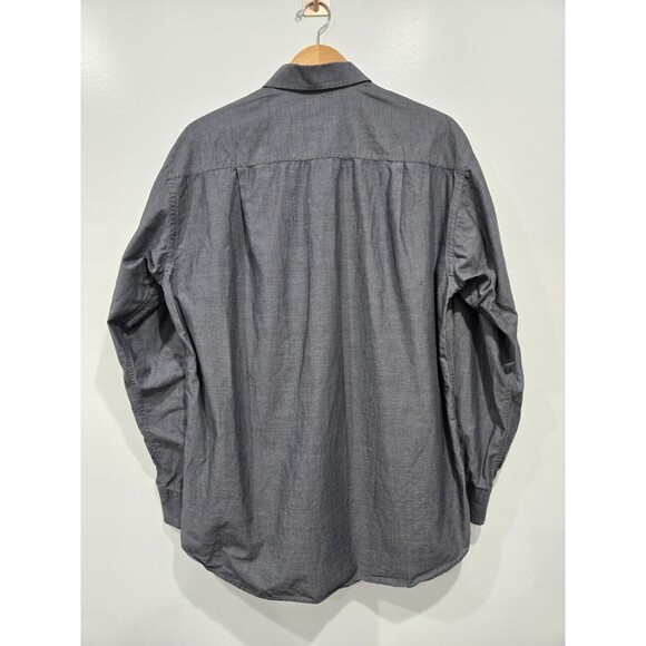 Ermenegildo Zegna Cotton Long Sleeve Button Shirt Men's L 41 Graphite Grey Italy - Picture 5 of 6